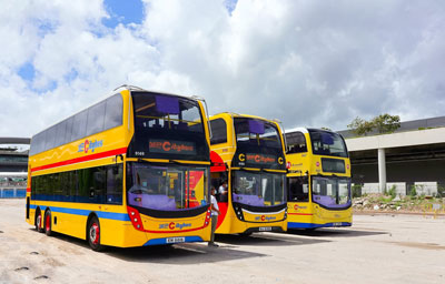 The 'retro' liveried buses