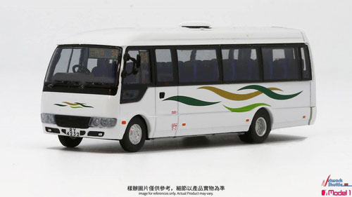White 1/76 Hong Kong Bus Model Fuso Rosa 
