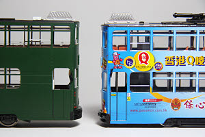 A comparison between the new Bachmann China tram and that from 80M