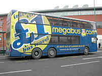 A page featuring Megabus.com vehicles